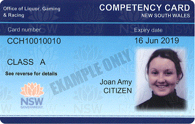 RSA NSW Competency Card