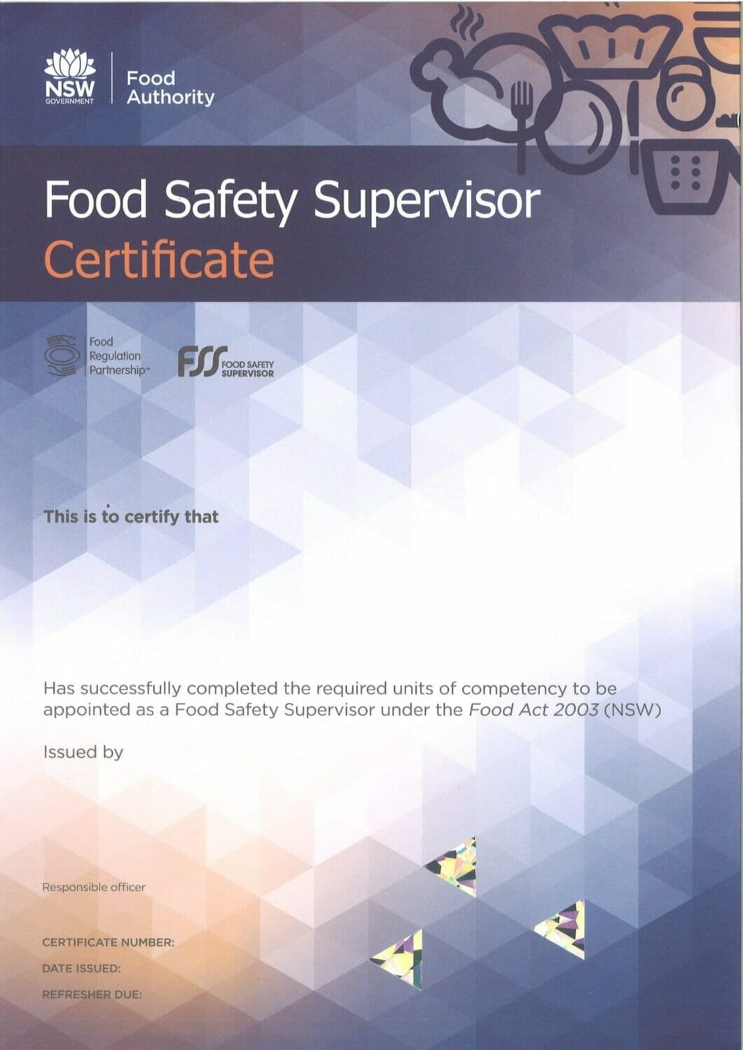 food safety supervisor nsw